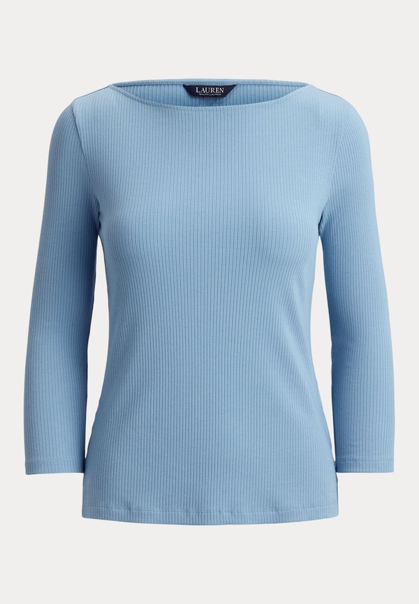 Lauren Ralph Lauren RIB-KNIT COTTON-BLEND BOATNECK TEE
