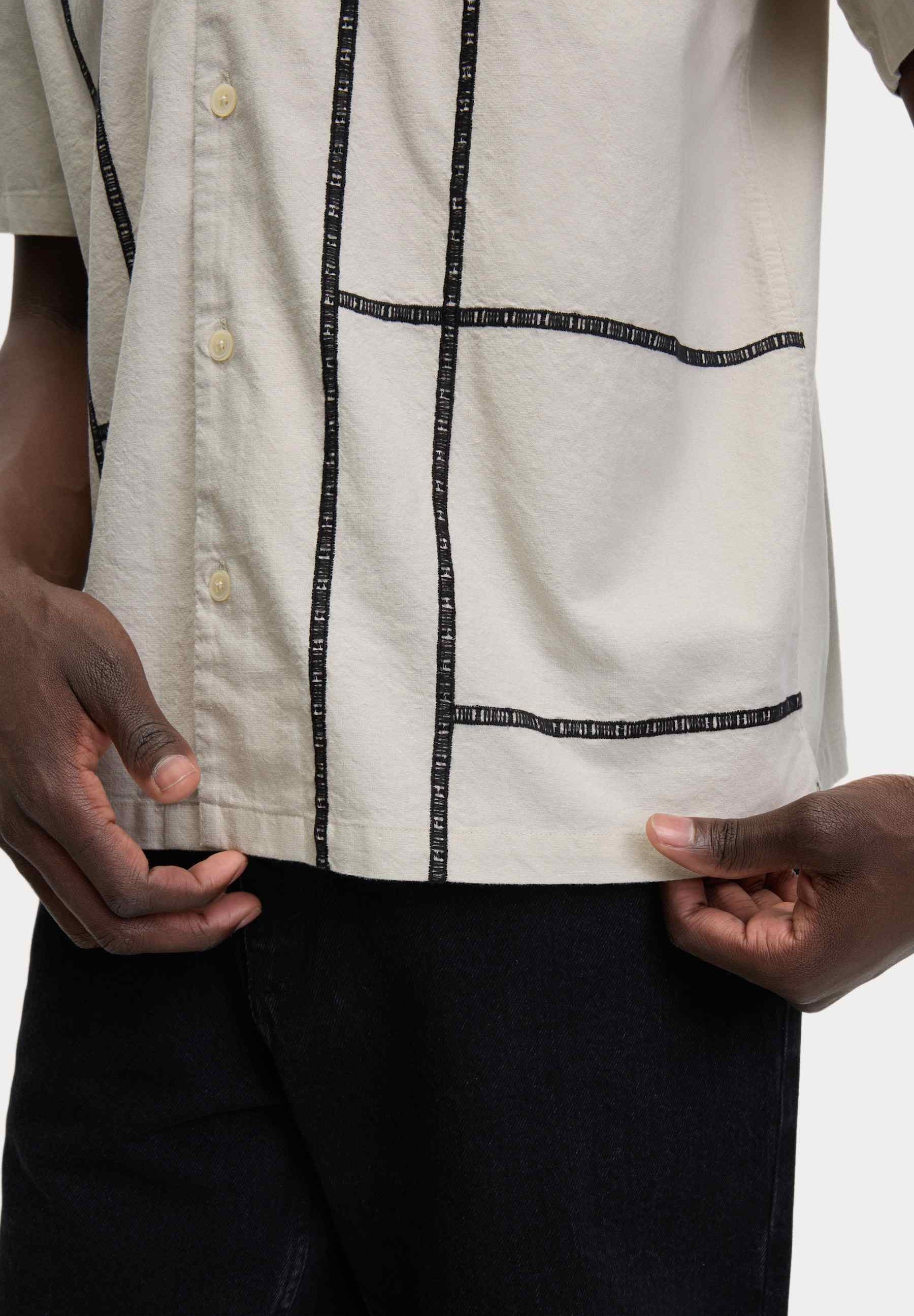 Marks & Spencer ABSTRACT LINE EMBROIDERY