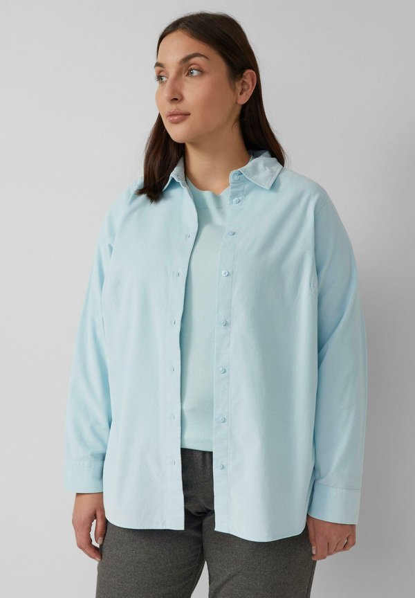 s.Oliver Button-down blouse - helles türkis