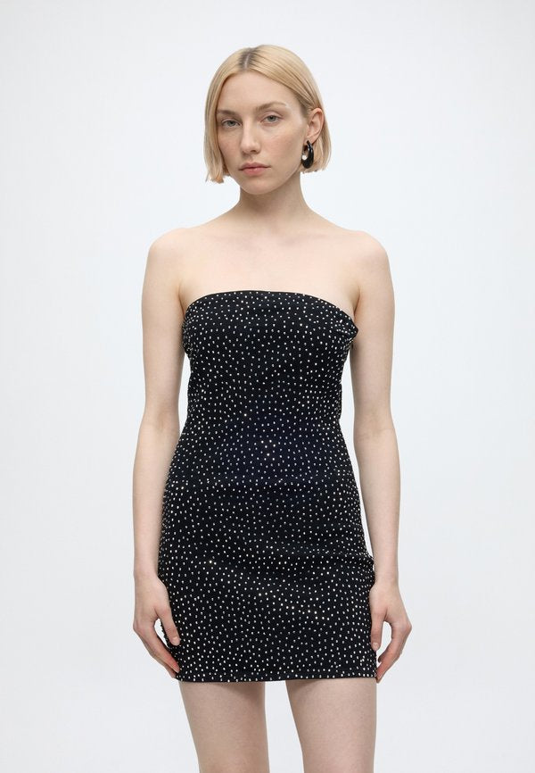 Good American CRYSTAL STRAPLESS MINI DRESS