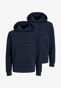 Jack & Jones PRINTED 2 PACK  - Hoodie - dunkelblau