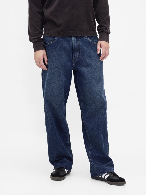 GAP STRANGER THINGS FLANNEL-LINED EXTRA BAGGY JEANS