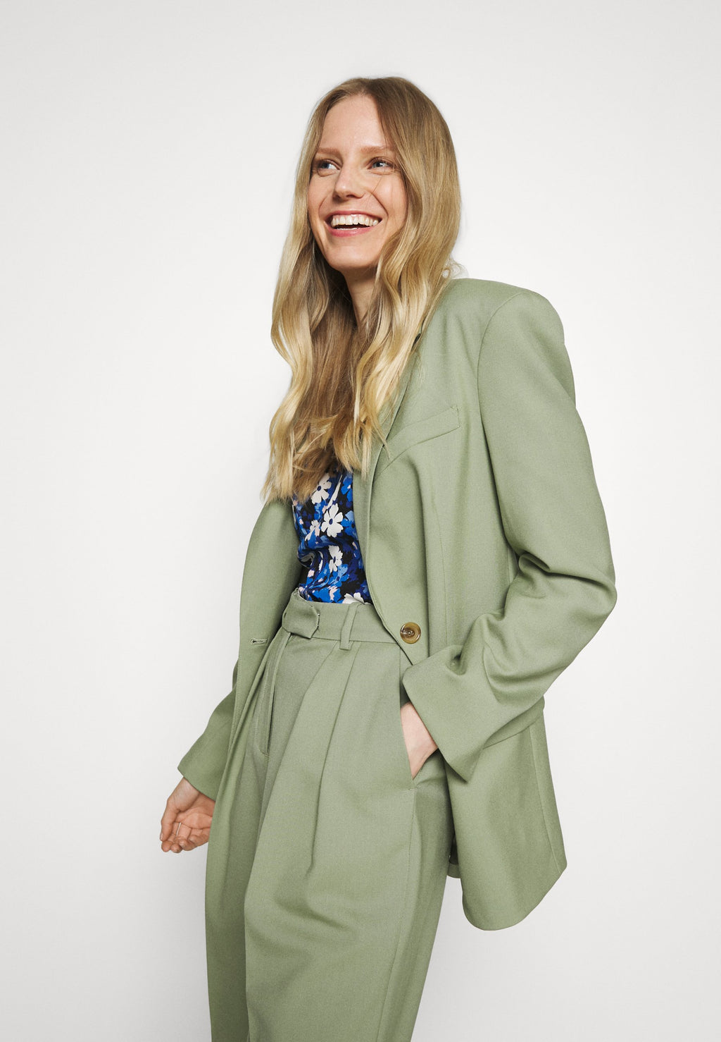 Marks & Spencer FLORAL PUFF SLEEV