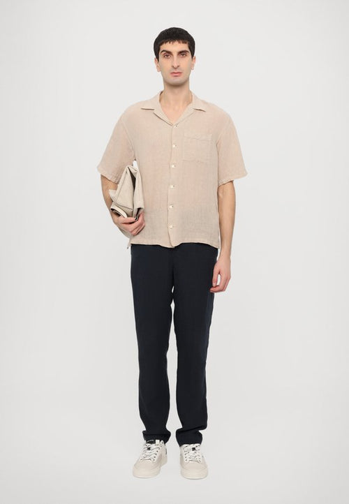 120% Lino SHORT SLEEVE MEN RELAXED FIT SHIRT