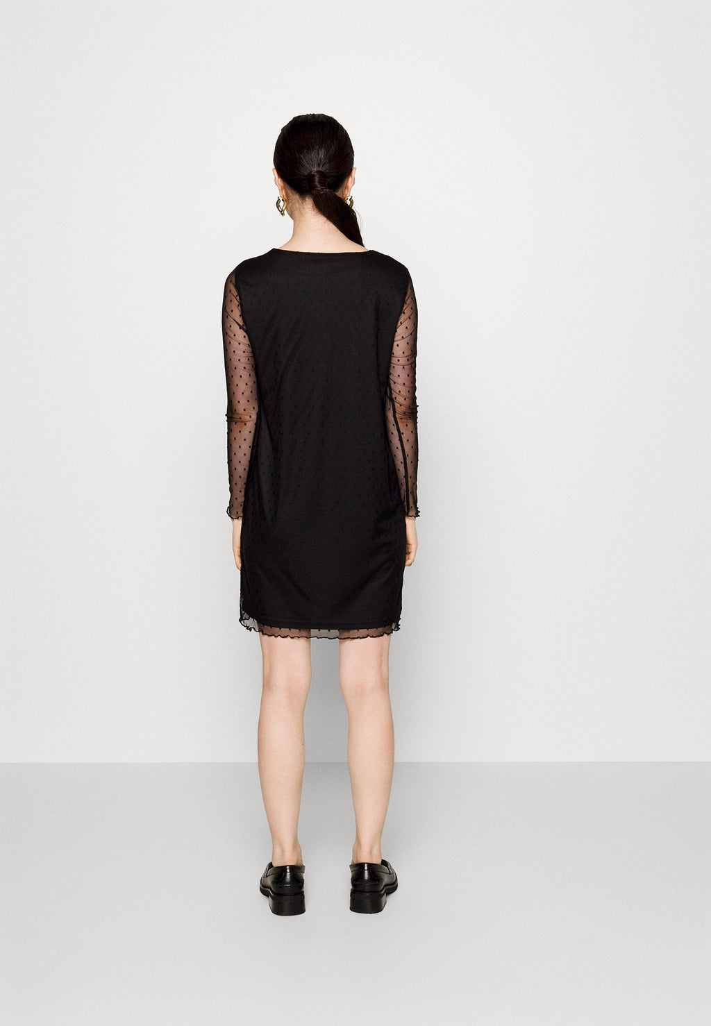 Pieces Petite PCNESH O-NECK SHORT DRESS