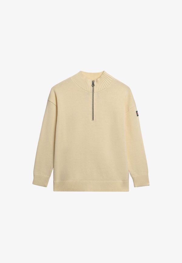 Superdry & Co SLOUCHY HALF ZIP - Jumper - natural white