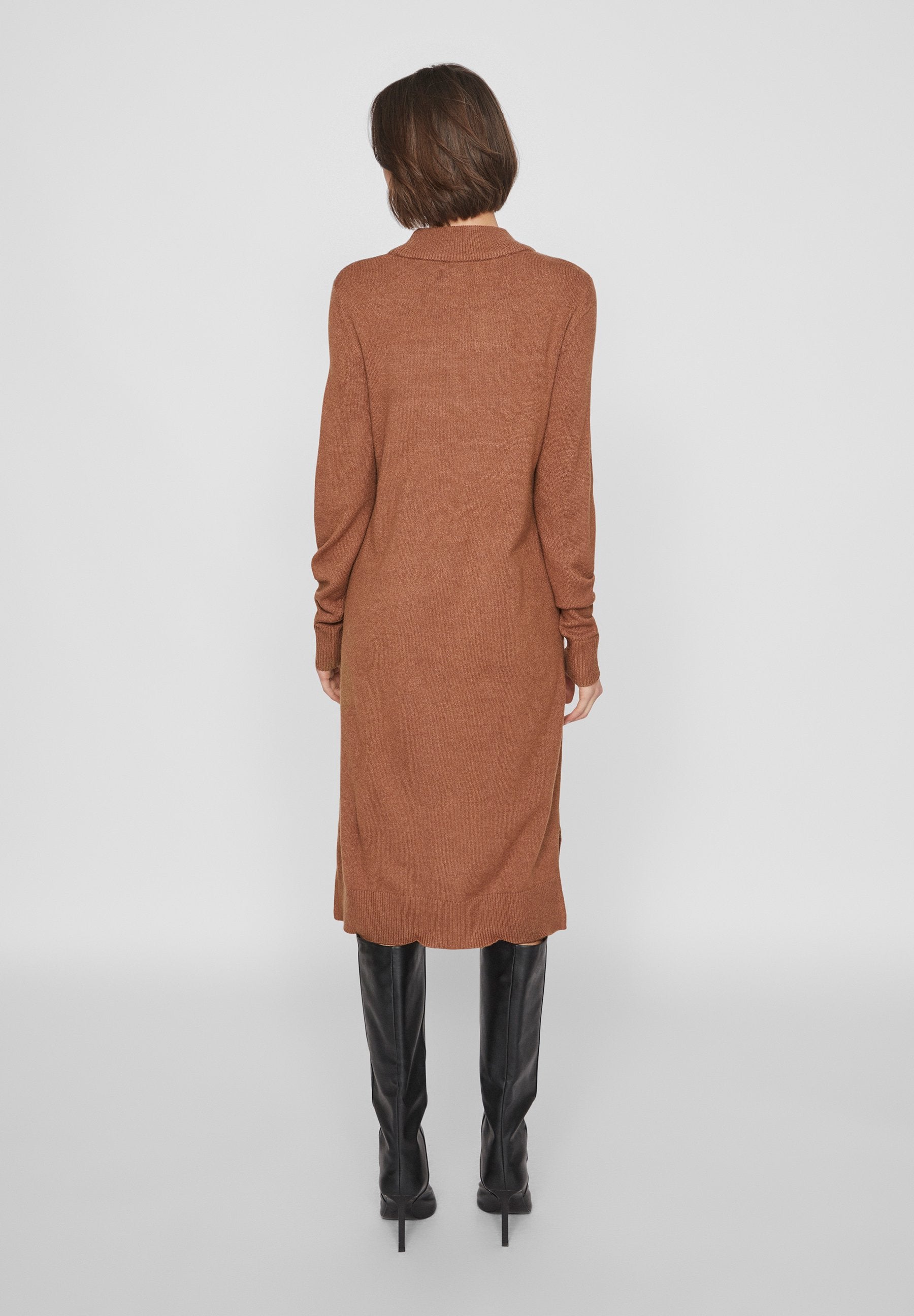 VILA VIRIL CREW NECK MIDI DRESS
