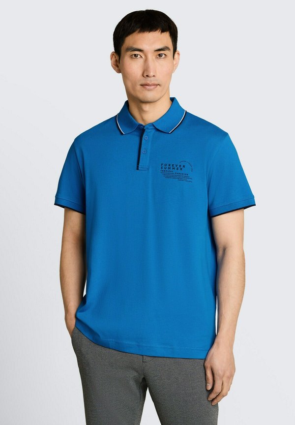 TOM TAILOR Print T-shirt - surf blue