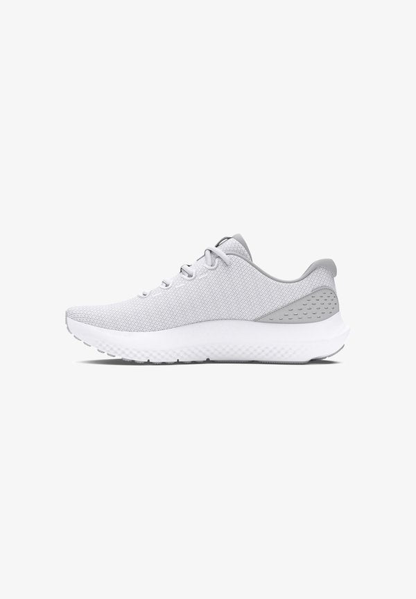 Under Armour SURGE SNEAKER - Road running shoes - wht gry blanc gris