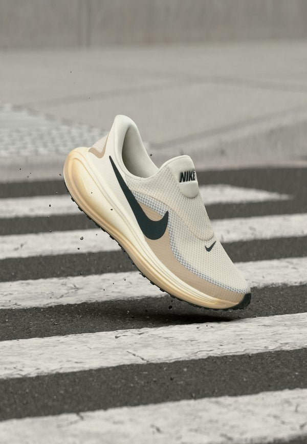 Nike Performance REVOLUTION 8 EASYON - Road running shoes - pale ivory/black spruce/sail/sanddrift
