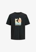 Jack & Jones ROUND NECK - Print T-shirt - black