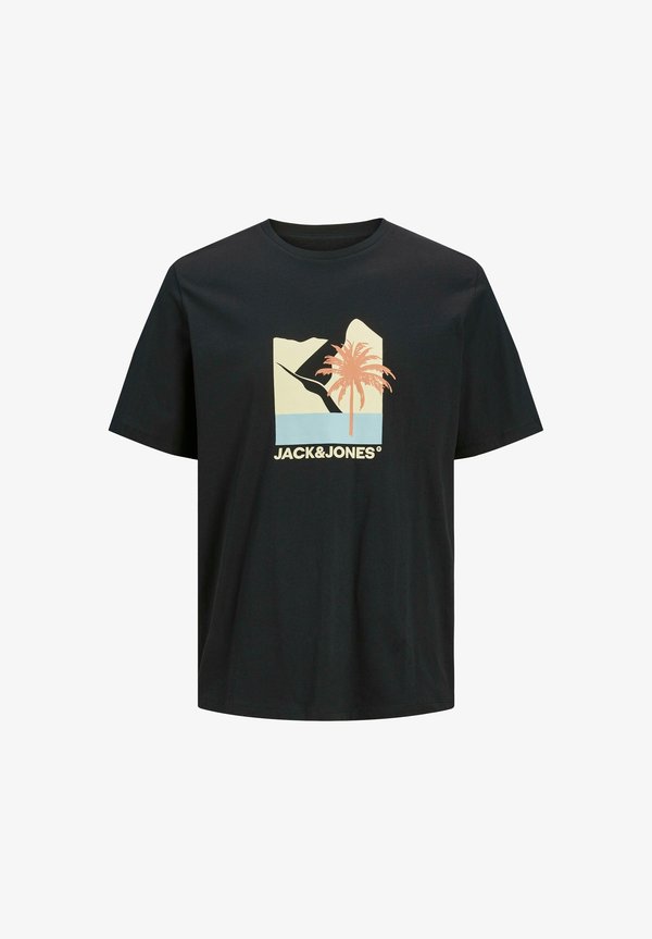 Jack & Jones ROUND NECK - Print T-shirt - black