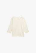 TOM TAILOR LOOSE FIT LANGARM MIT FLEDERMAUSÄRMELN - Long sleeved top - whisper white