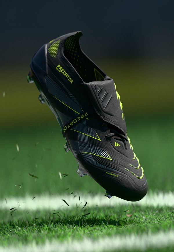 adidas Performance PREDATOR ELITE FOLD-OVER TONGUE FIRM GROUND FOOTBALL BOOTS - Firm-ground football boots - core black lucid lemon
