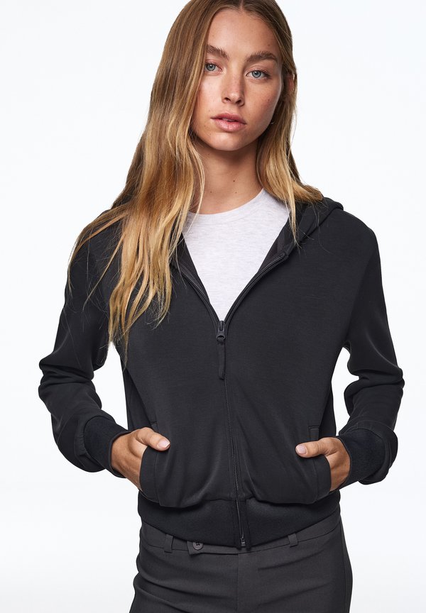 Bershka ZIP-UP HOODIE - Zip-up sweatshirt - grey