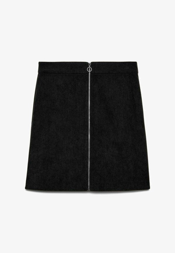 Vero Moda VMVIENNA High waist Corduroy Midi - A-line skirt - black