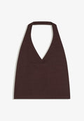 Bershka HALTER TOP - Top - dark brown