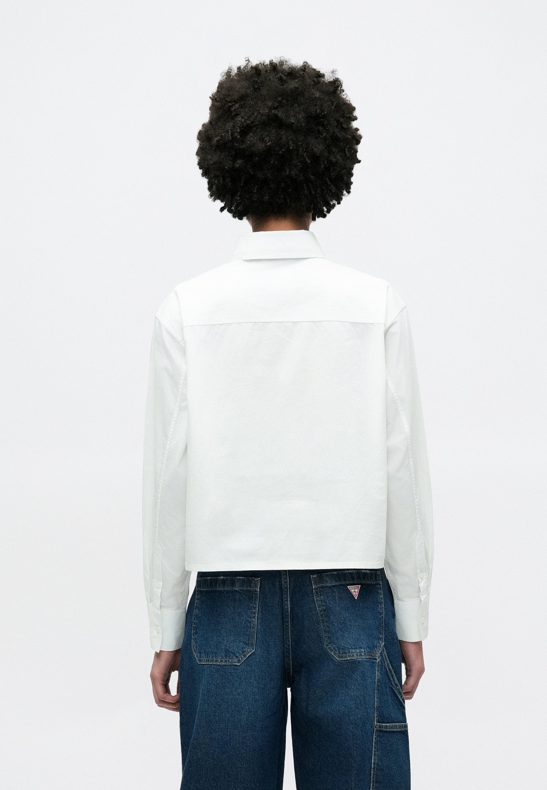 Guess Jeans CROPPED LONG SLEEVE SHIRT