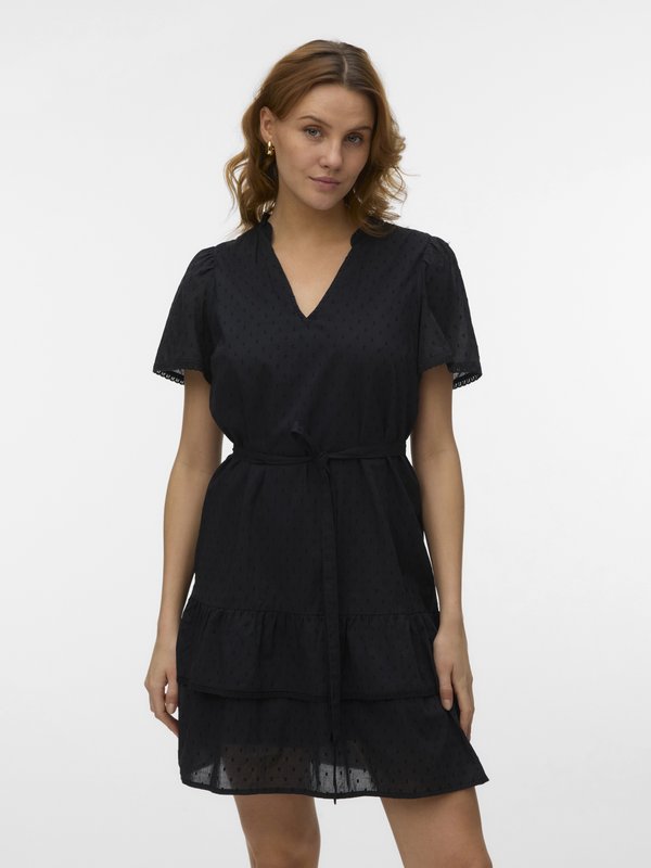 Vero Moda VMTRINE SHORT DRESS - Day dress - black