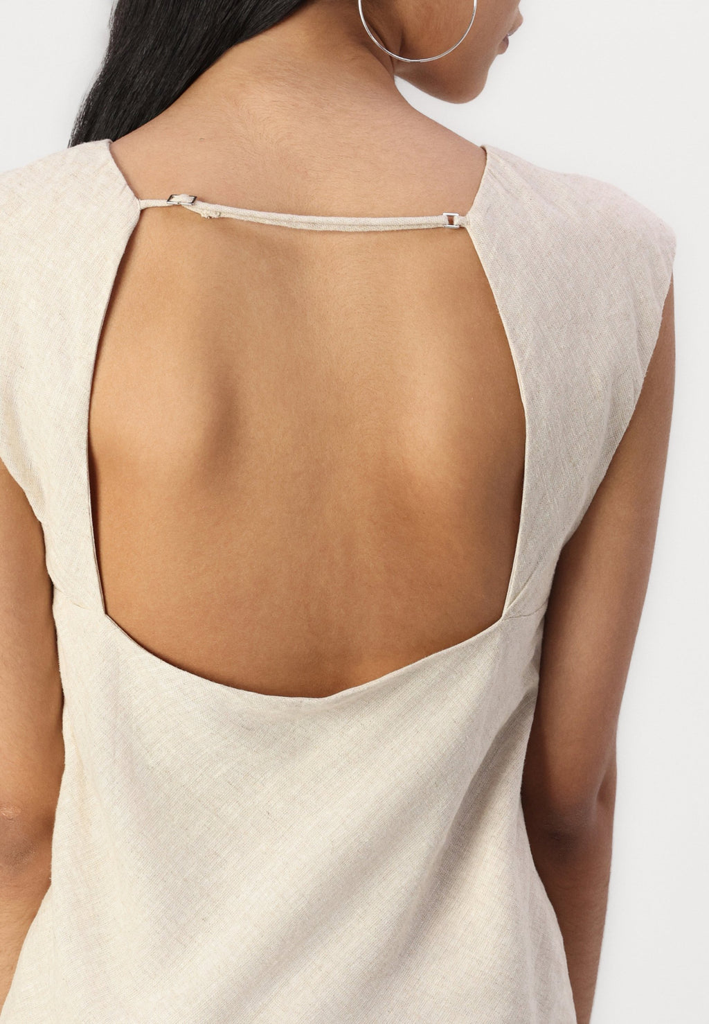 Abercrombie & Fitch Linen-Blend Skimming Shell Top