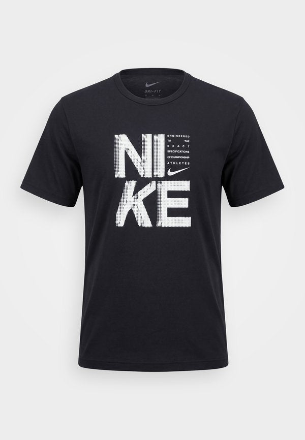 Nike Performance HYVERSE FILL - Sports T-shirt - black/white