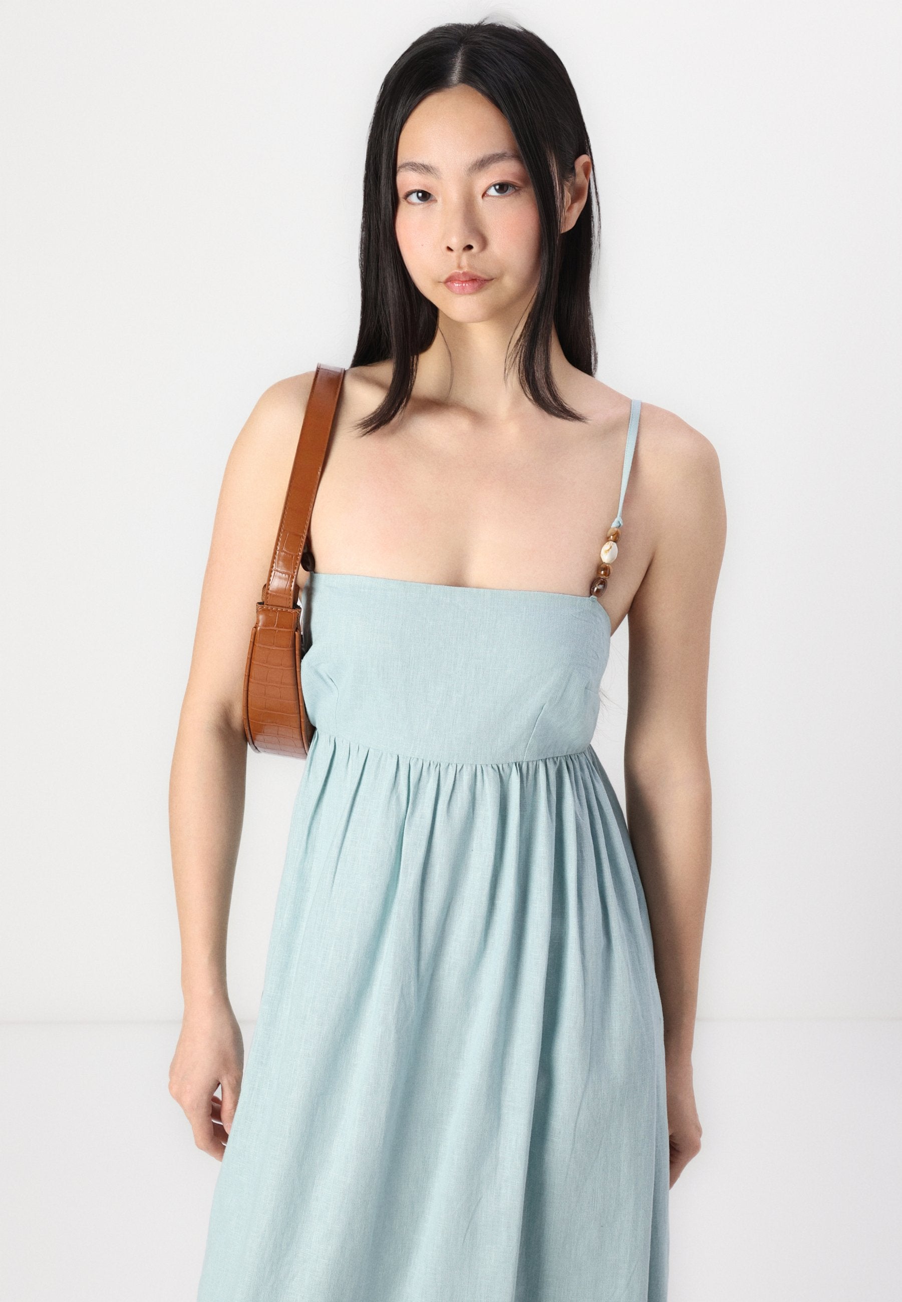 Abercrombie & Fitch Tie-Back Babydoll Maxi Dress