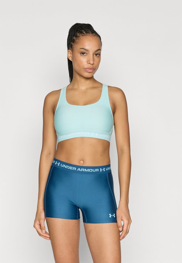 Under Armour CROSSBACK MID BRA - Medium support sports bra - refresh mint/white