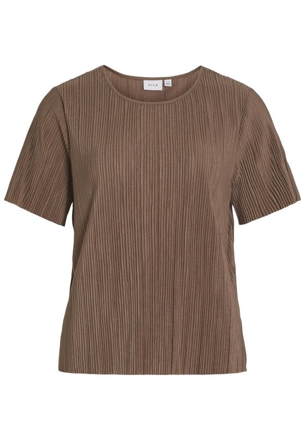 VILA Short Sleeved VIPLISA Pleated