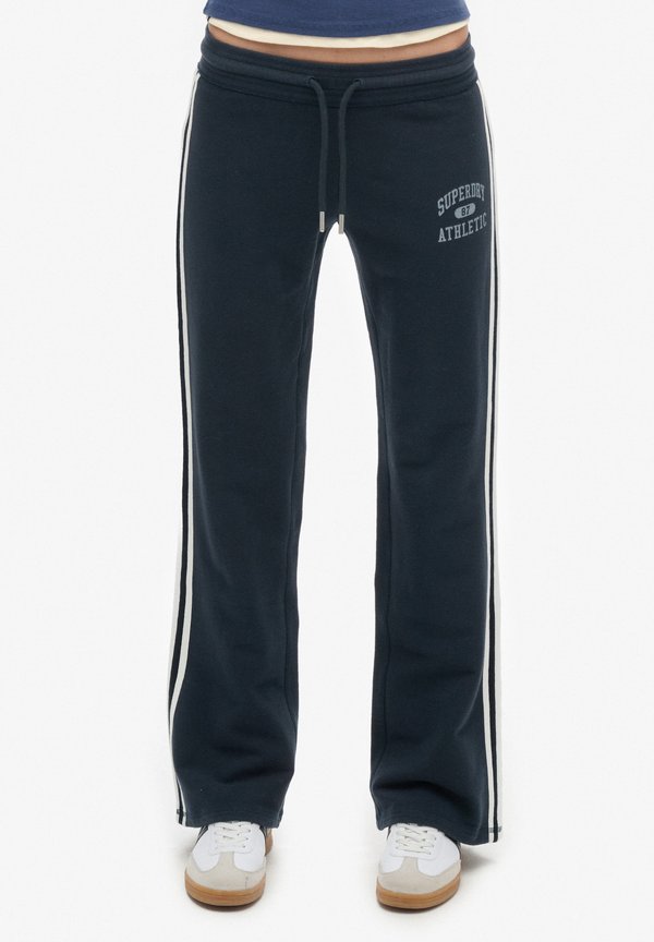 Superdry & Co ATHLETIC ESSENTIALS STRIPE JOGGER - Tracksuit bottoms - eclipse navy