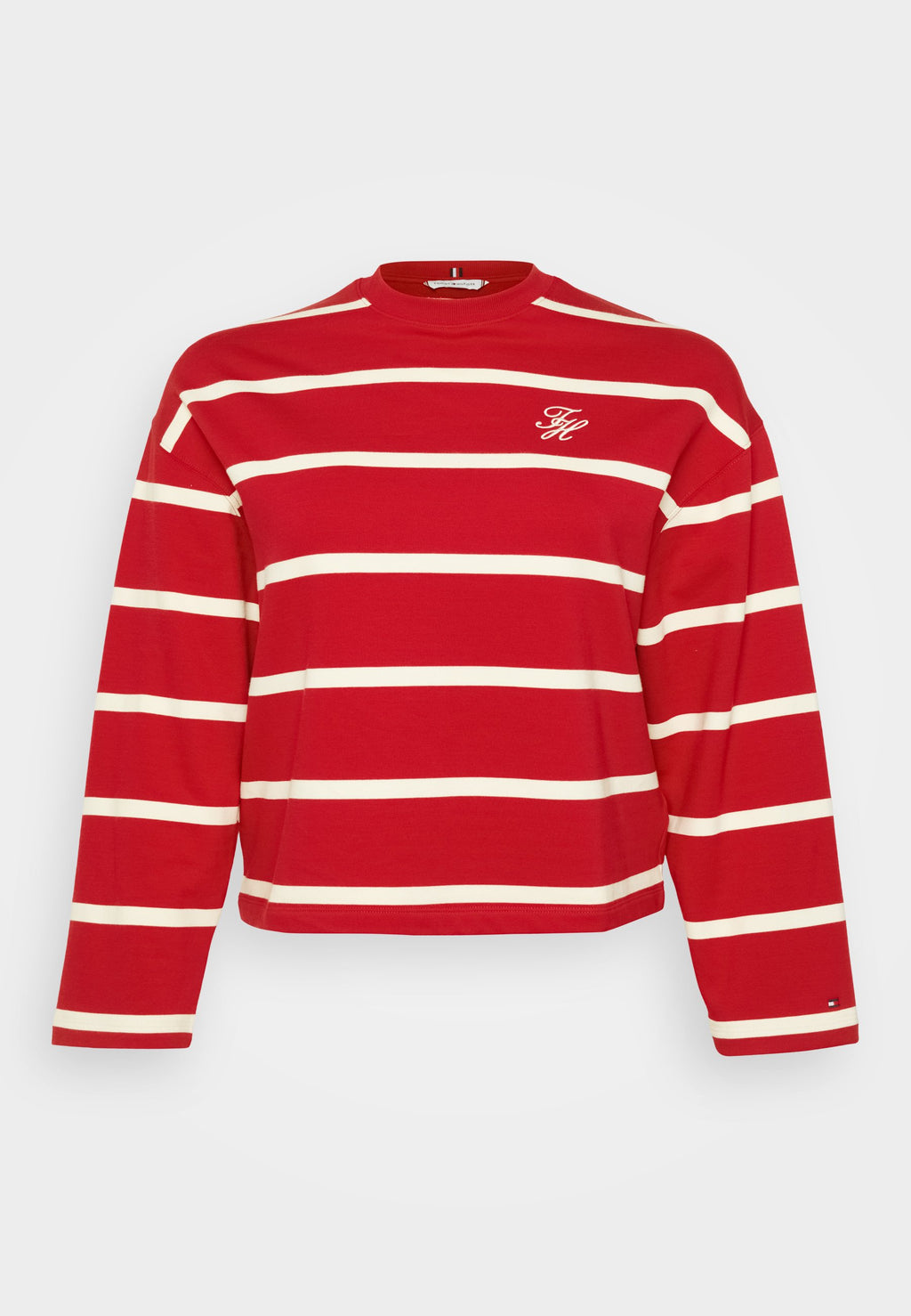 CURVE LOGO EMBROIDERY TERRY CREW NECK SWEATSHIRT Media 1