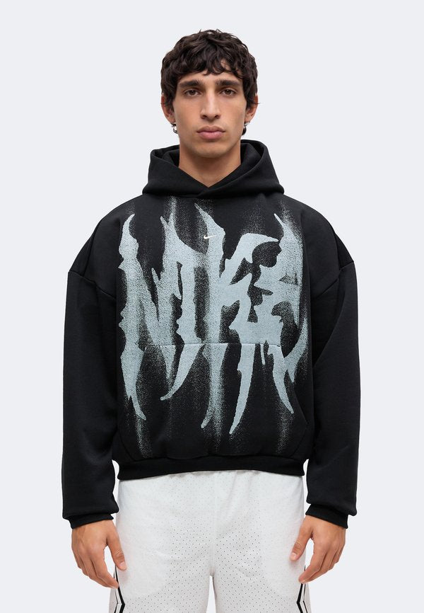 Nike Performance STANDARD ISSUE BRUSHED - Hoodie - black/white/pale ivory