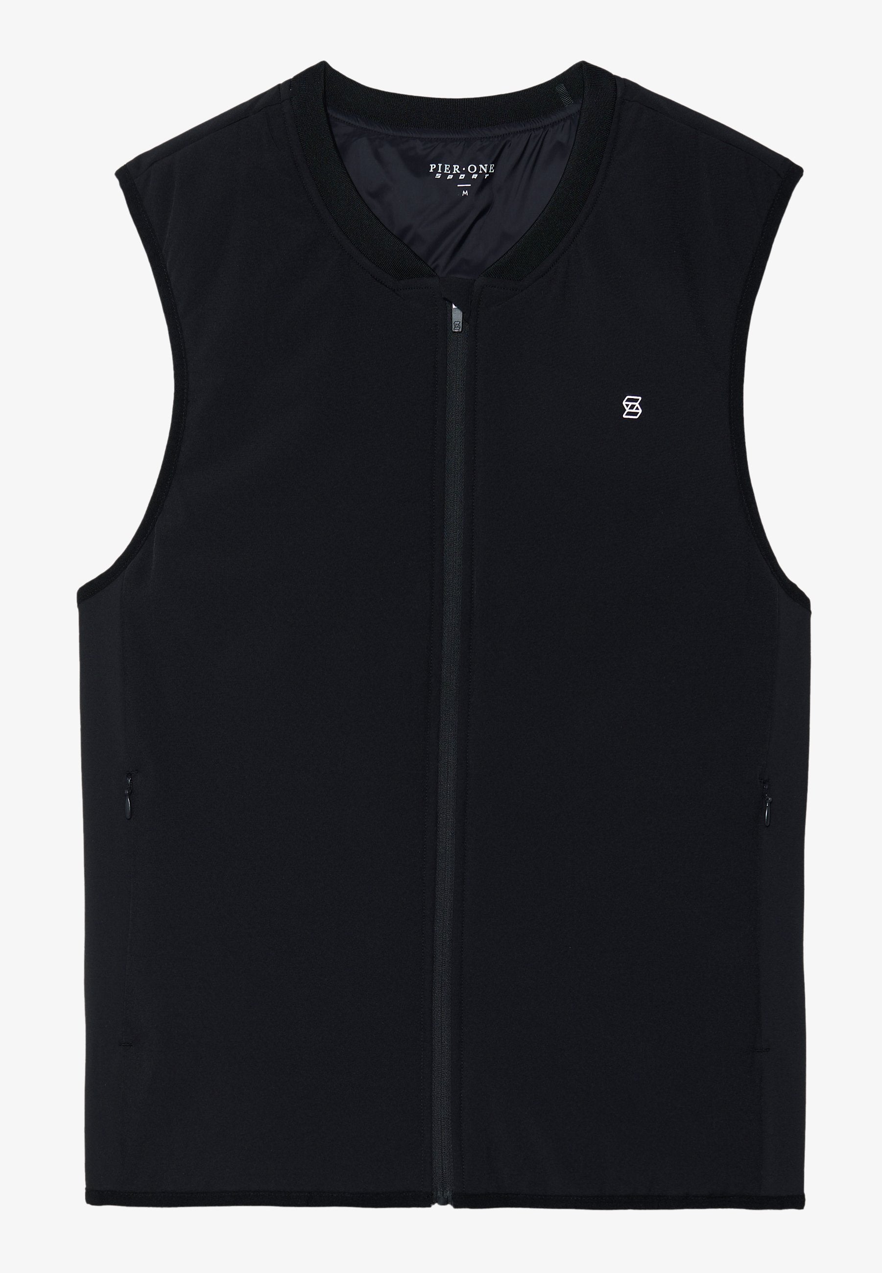 Pier One Sport SLEEVELESS ZIP UP TRAINING GILET WITH POCKETS