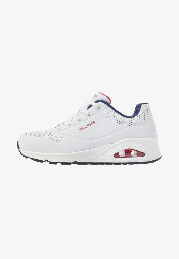 Skechers UNO - Trainers - white/navy/red