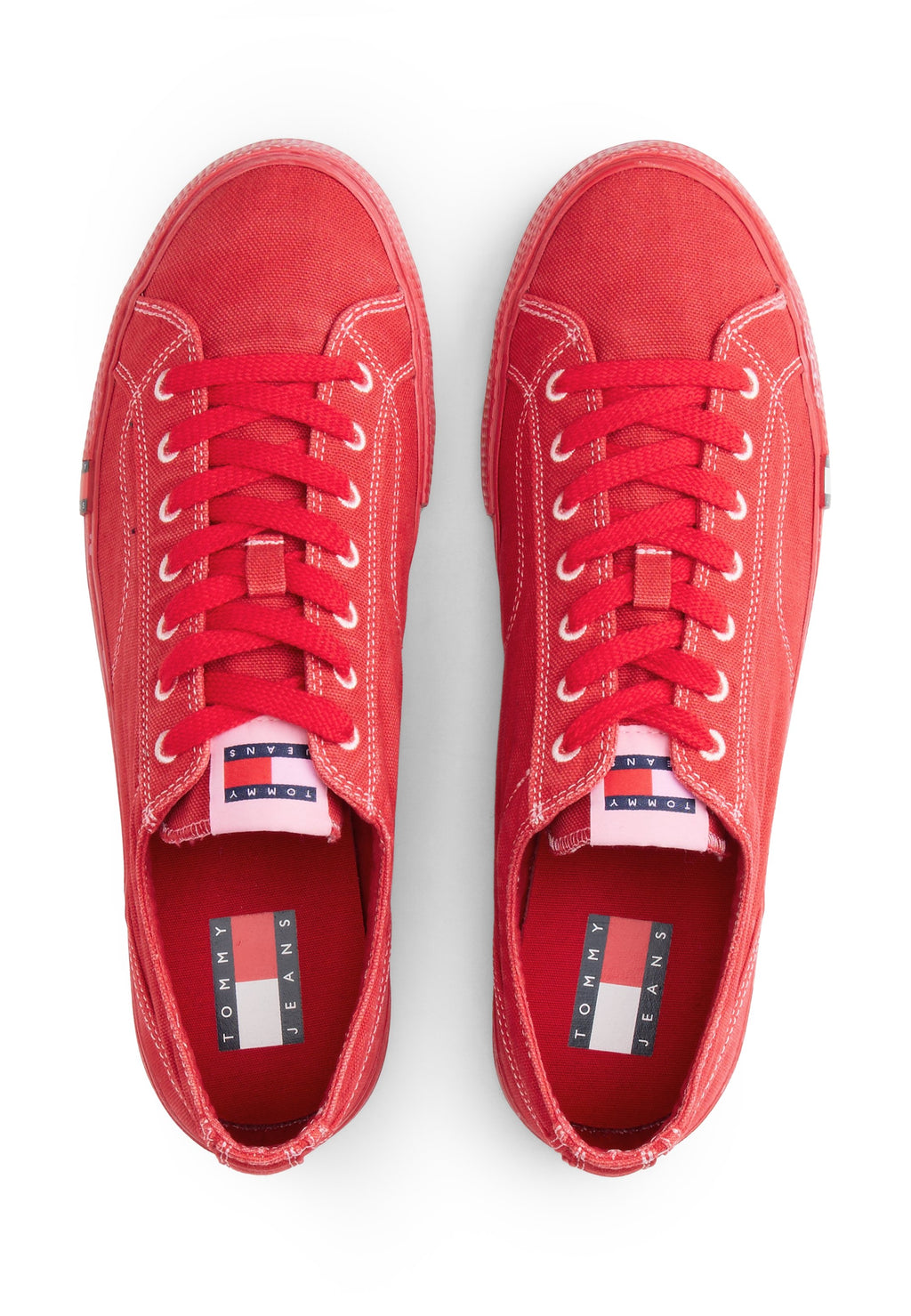 Tommy Jeans ARCHIVE FLAG STRIPE WASHED CANVAS TRAINERS