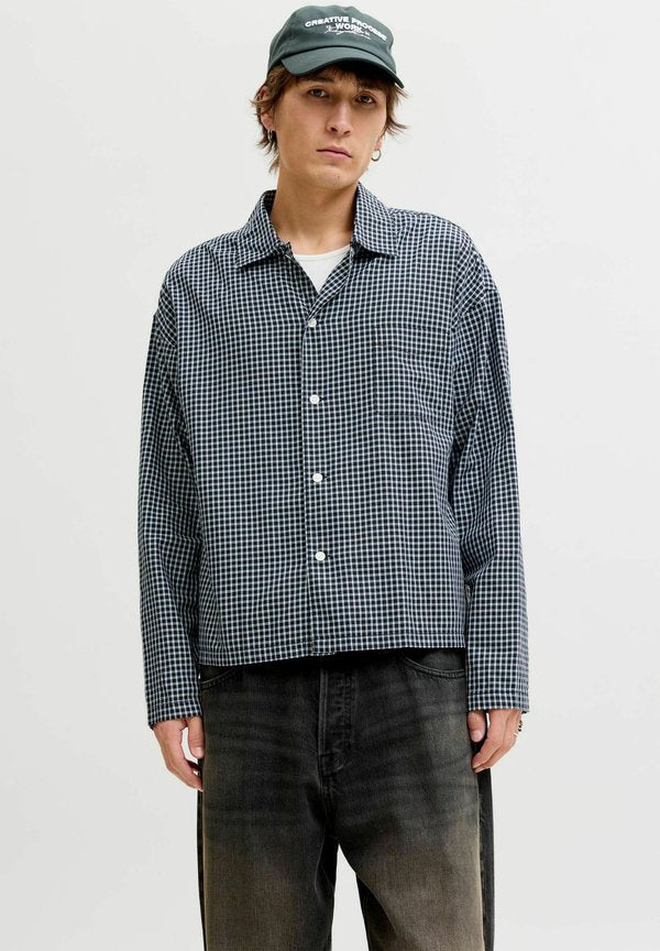 Jack & Jones JORAUSTIN CLEAN CHECK SHIRT LS SN - Shirt - sky captain