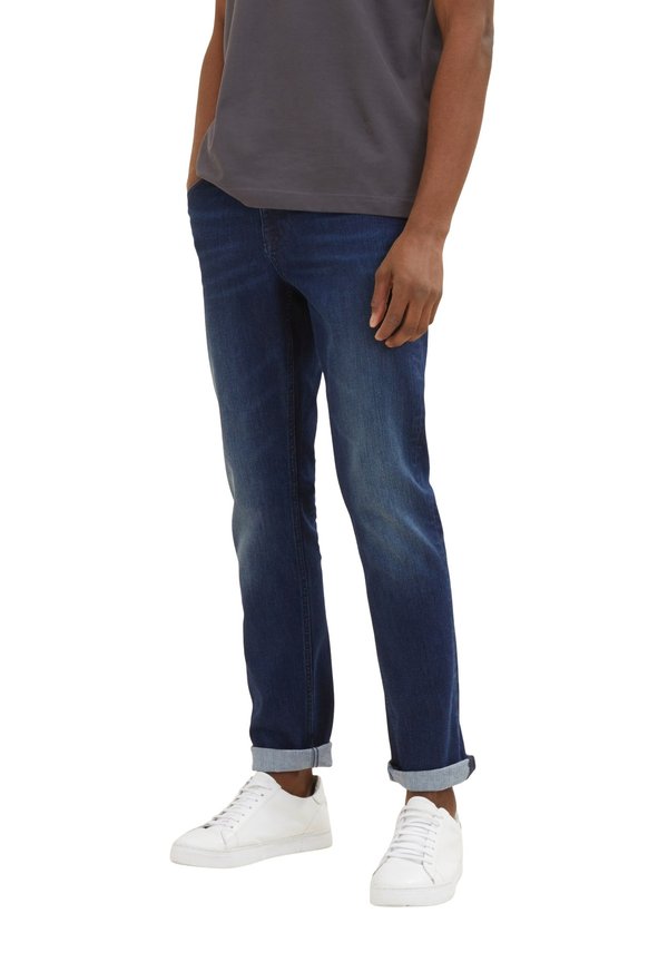TOM TAILOR TTJOSH REGULAR SLIM FIT - Slim fit jeans - used dark stone blue denim