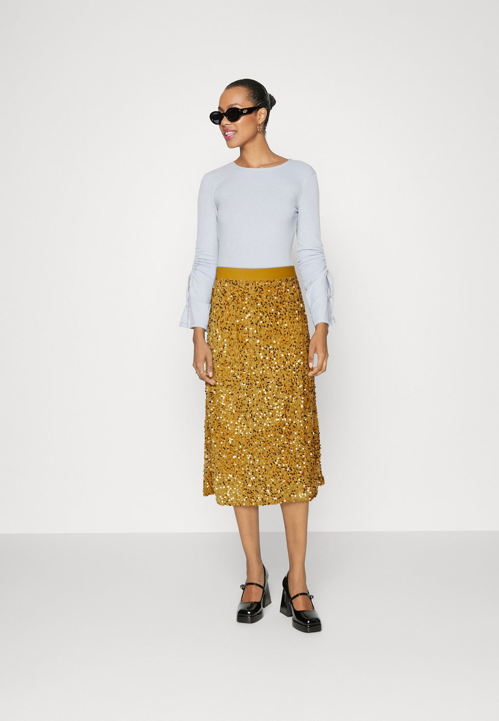 VILA VISASSA MIDI SEQUINS SKIRT
