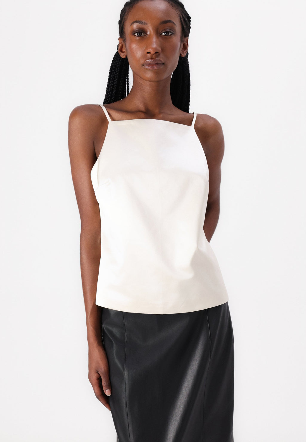 Abercrombie & Fitch Satin Open-Back Apron Top