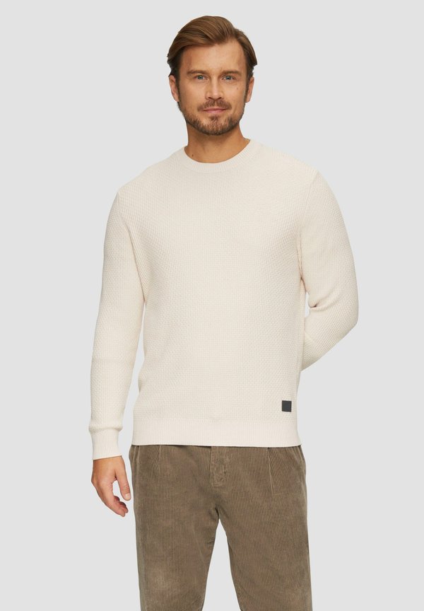 s.Oliver MIT MUSTERSTRUKTUR - Jumper - wollweiß