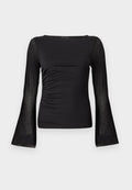 Anna Field TOP WITH STRUCTURED MESH SLEEVES