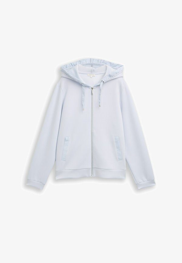 TOM TAILOR Zip-up sweatshirt - soft dusty blue