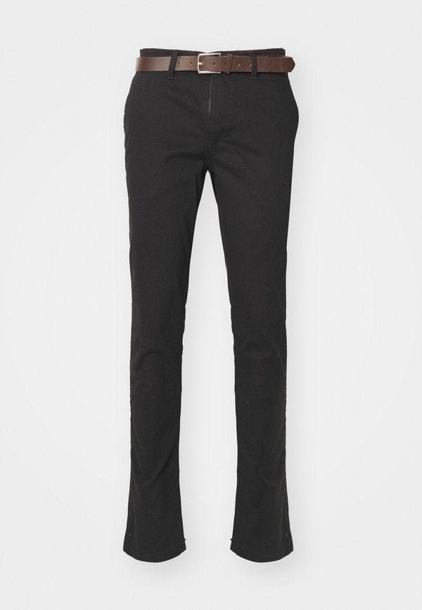 Jack & Jones JPSTMARCO JJDAVE WITH BELT - Chinos - black
