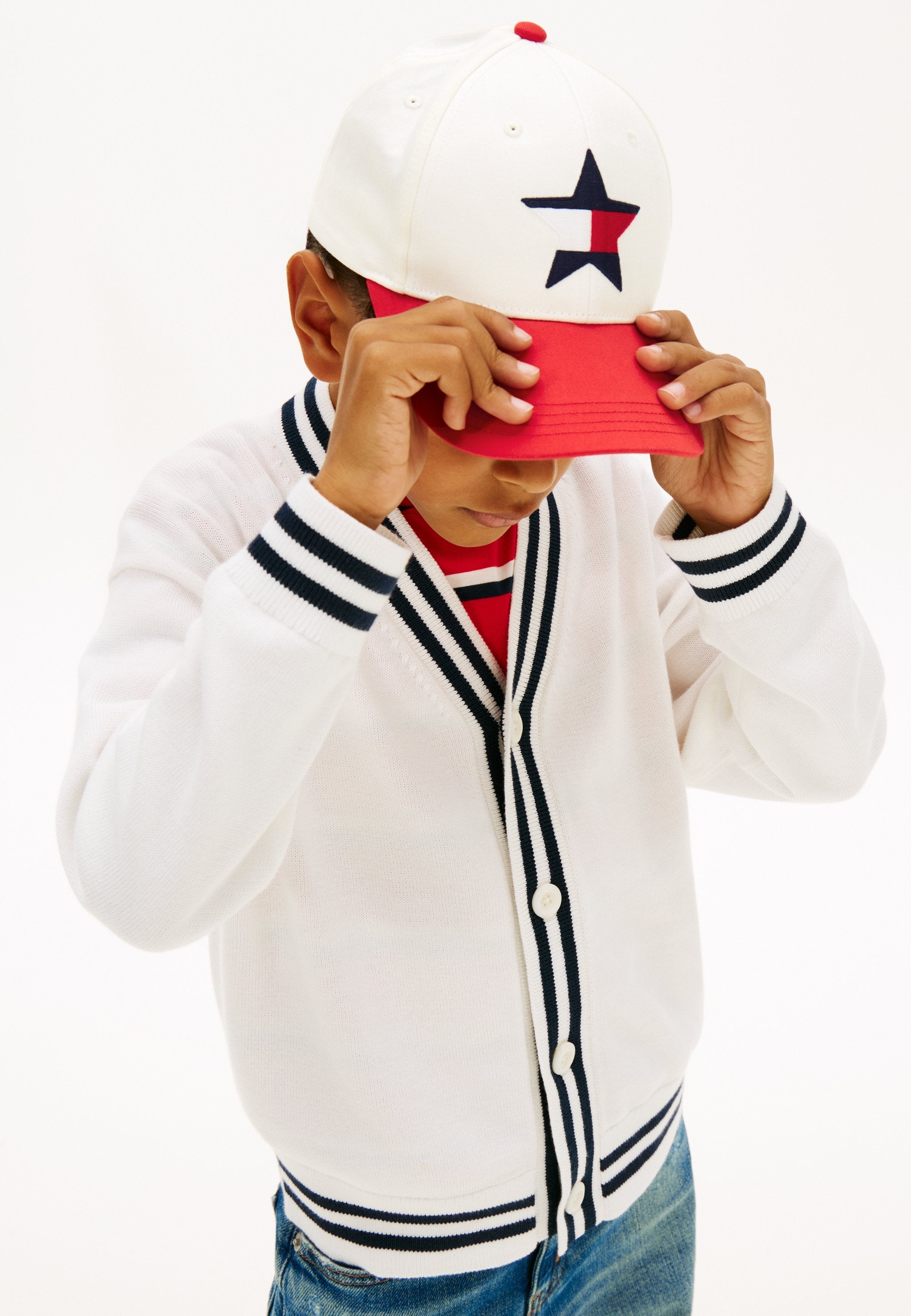KIDS' STAR FLAG COLOUR-BLOCKED BASEBALL CAP Media 2