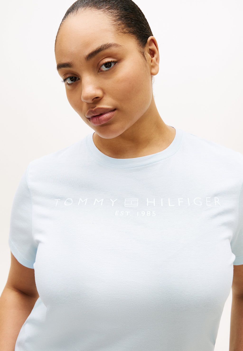 CURVE LOGO JERSEY CREW NECK T-SHIRT Media 5