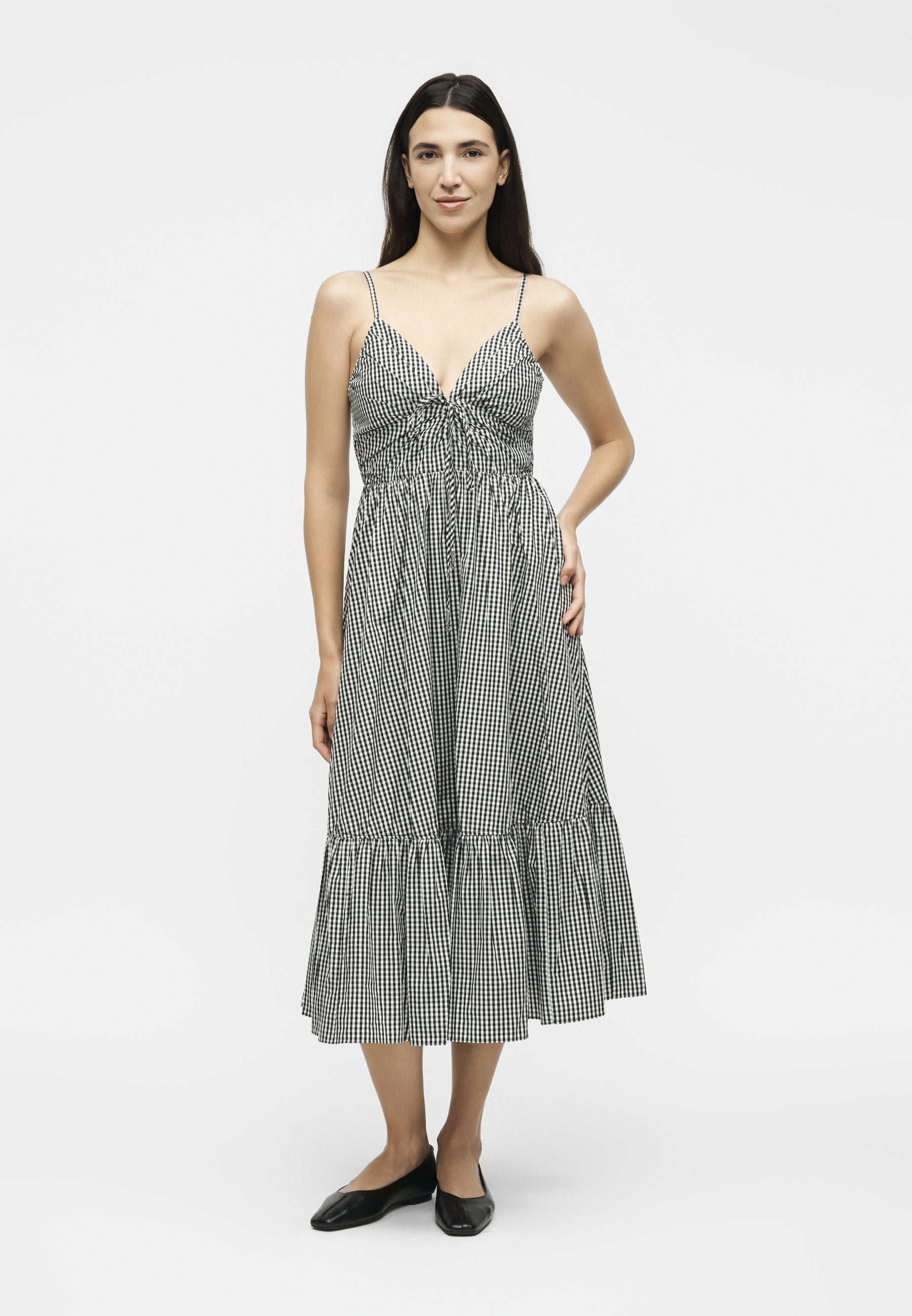 MICHAEL Michael Kors GINGHAM MIDI DRESS