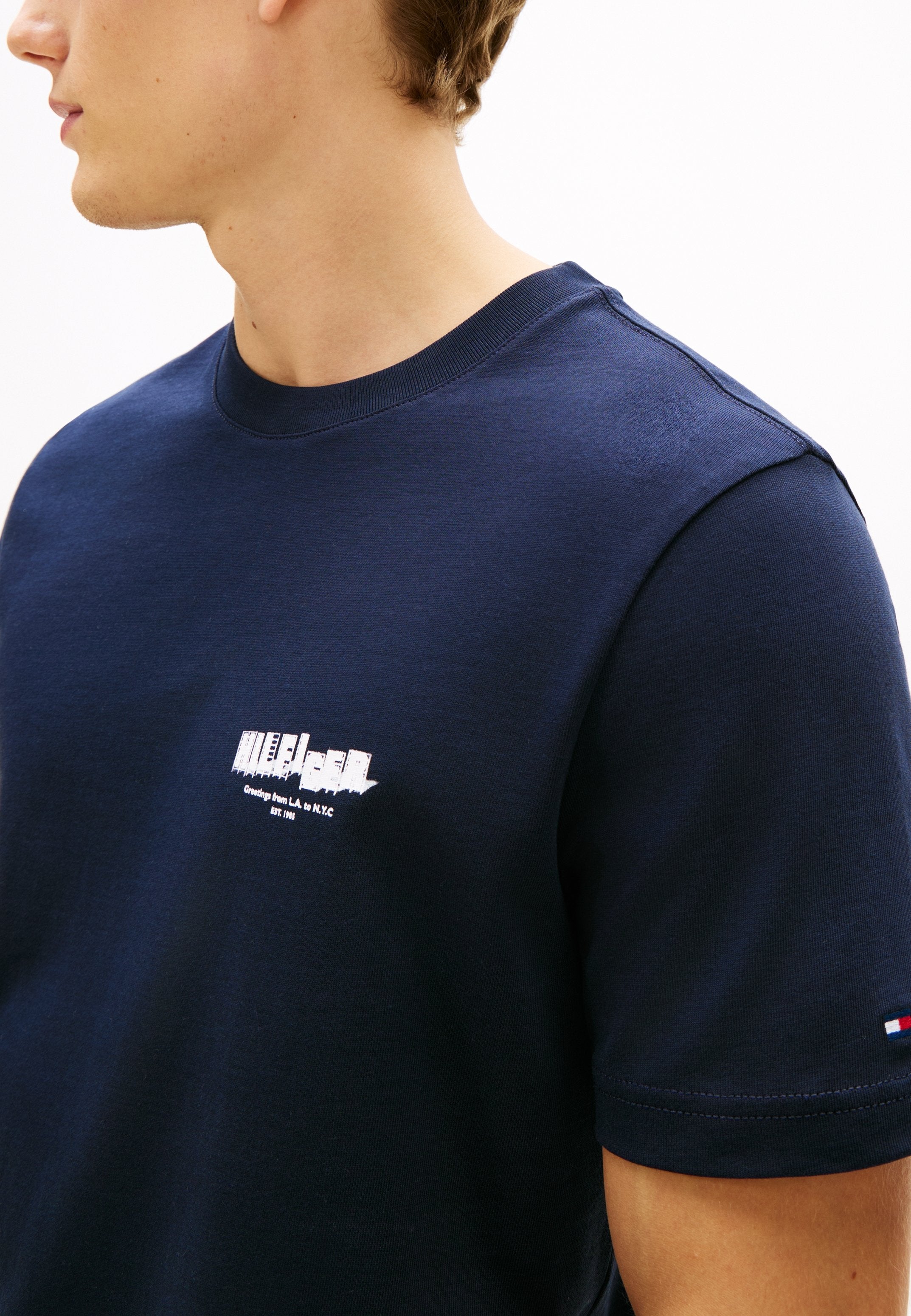 PHOTO PRINT JERSEY CREW NECK T-SHIRT Media 5