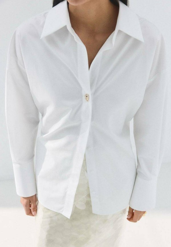 Mango Button-down blouse - white