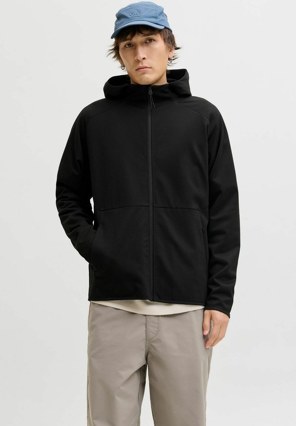 Jack & Jones Zip Zip - Zip-up sweatshirt - black
