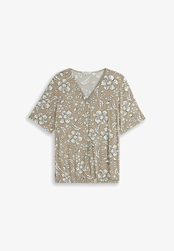 TOM TAILOR PLUS SIZE - BLUSE AUS VISKOSE - Blouse - beige