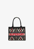 Superdry & Co LUXE EMBROIDERED - Tote bag - black multi